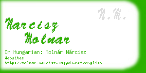 narcisz molnar business card