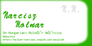 narcisz molnar business card